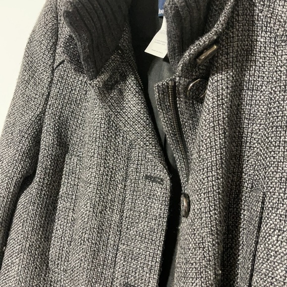 Blue Les Copains Unisex Knit Wool Sweater Coat - Picture 9 of 15